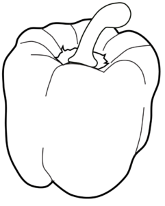 Bell Pepper Coloring Page