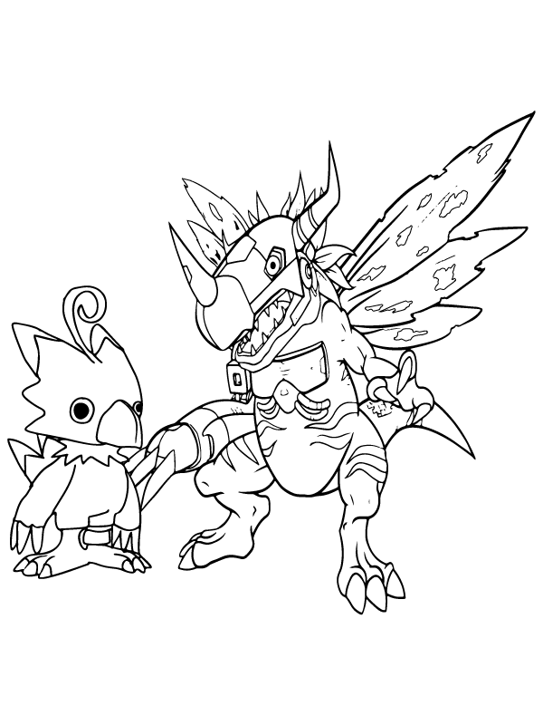 Digimon Coloring Page-14