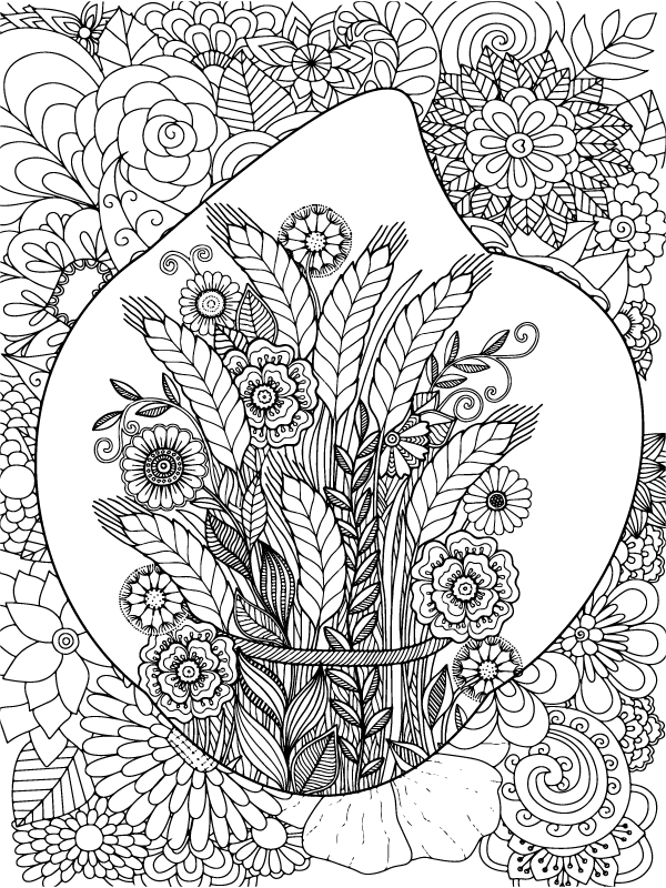 nature mandala coloring page-12