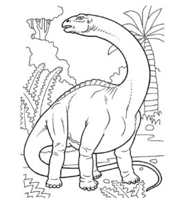 Ausmalbild Brontosaurus