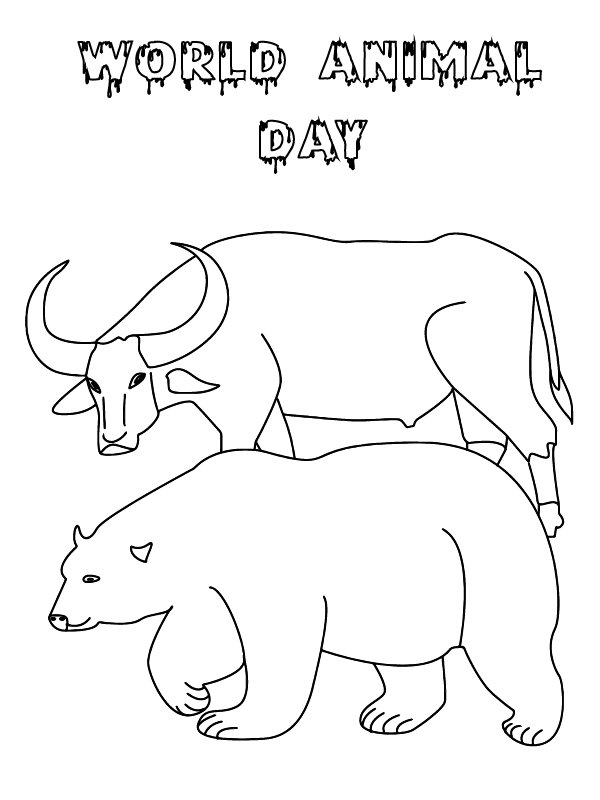 Buffalo and Bear Animal Day