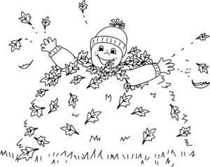 Child Playing Coloring Page