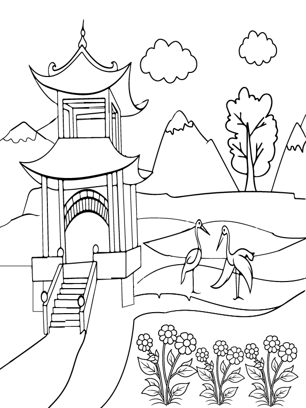 Natural scenery Coloring Page-11