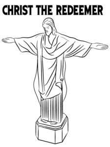 Christ the Redeemer Coloring Page