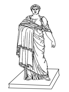 Coloring Page: Aphrodite radiating beauty