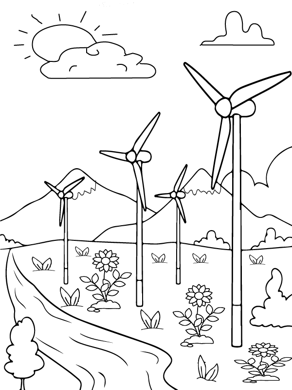 Natural scenery Coloring Page-09