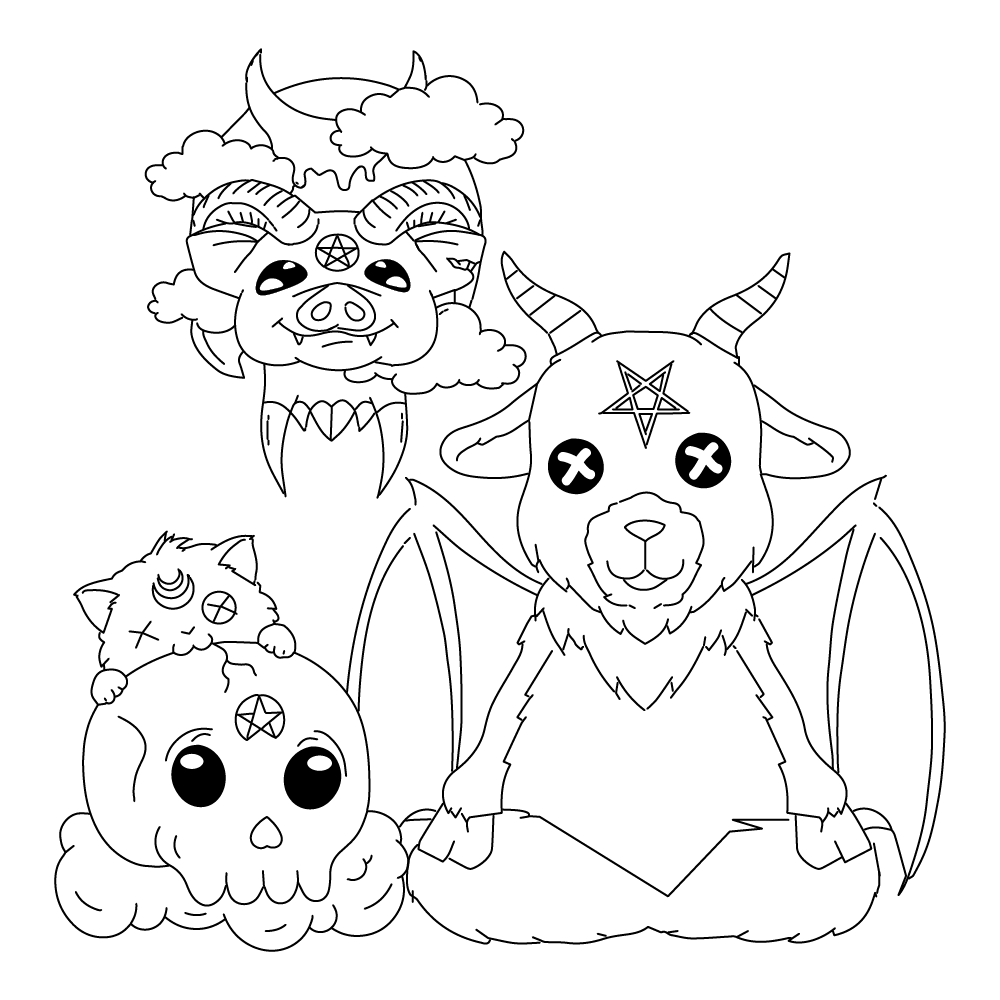 Creepy Kawaii Baphomet