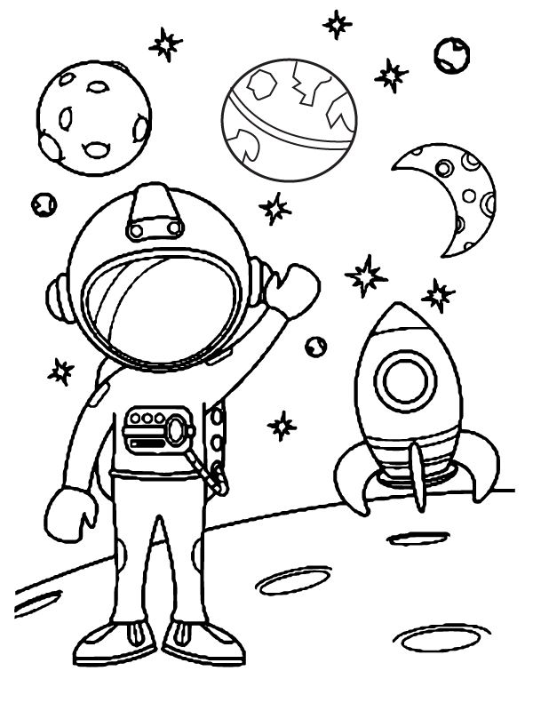 Cute Astronaut in Space