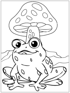 Cute Frog Coloring Page