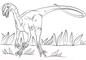 Ausmalbild Dilophosaurus