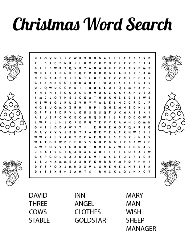 Festive Christmas Word Search