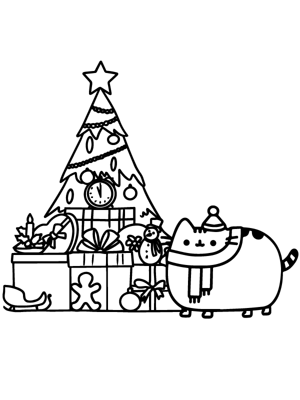 Free Easy Christmas Pusheen