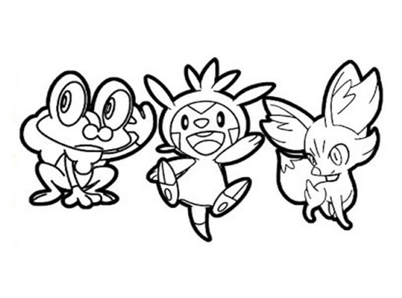 Froakie, Chespin and Fennekin Pokemon