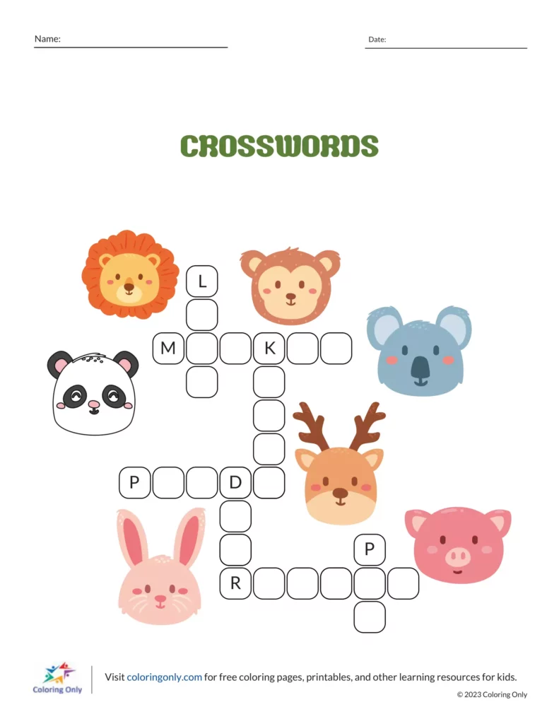 Animal Crosswords