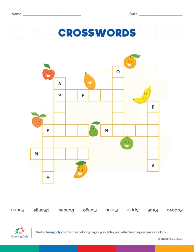 Fruit Crosswords