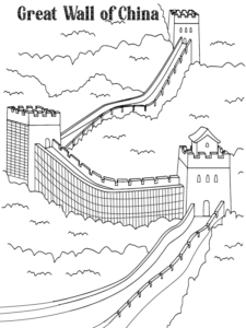 Ausmalbild Chinesische Mauer