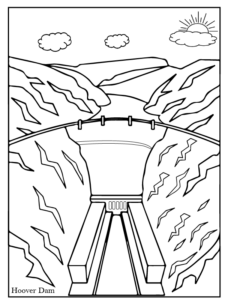 Hoover Dam Coloring Page