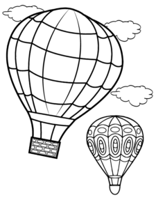 Ausmalbild Heißluftballon