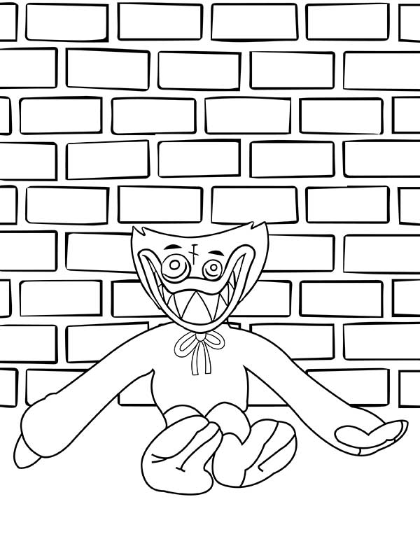 Huggy Wuggy Leaning on the Wall