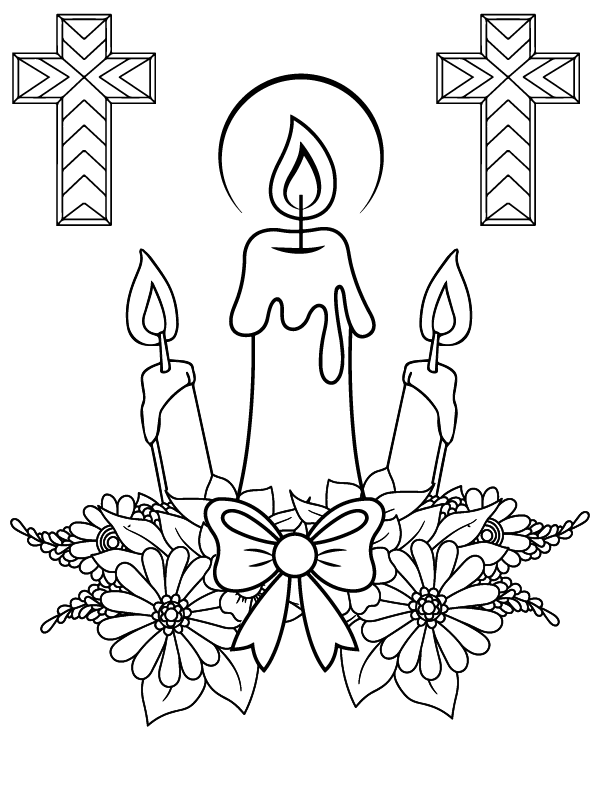 Interactive Candlemas Day Coloring Sheet