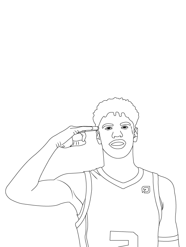 LaMelo Ball Three Point Shot Sign