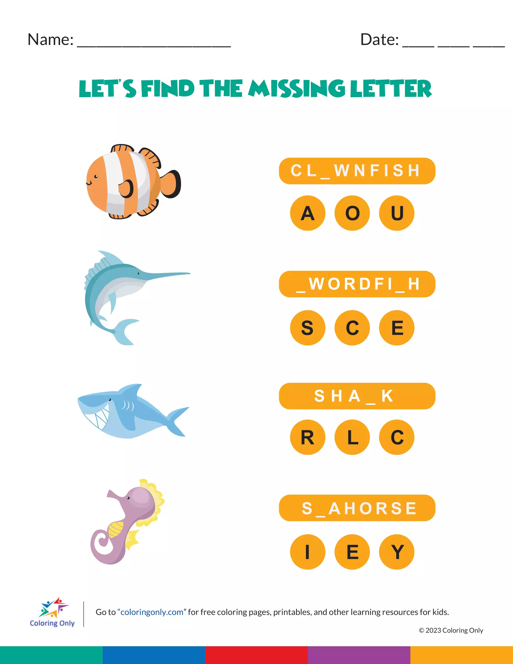Let’s Find the Missing Letter