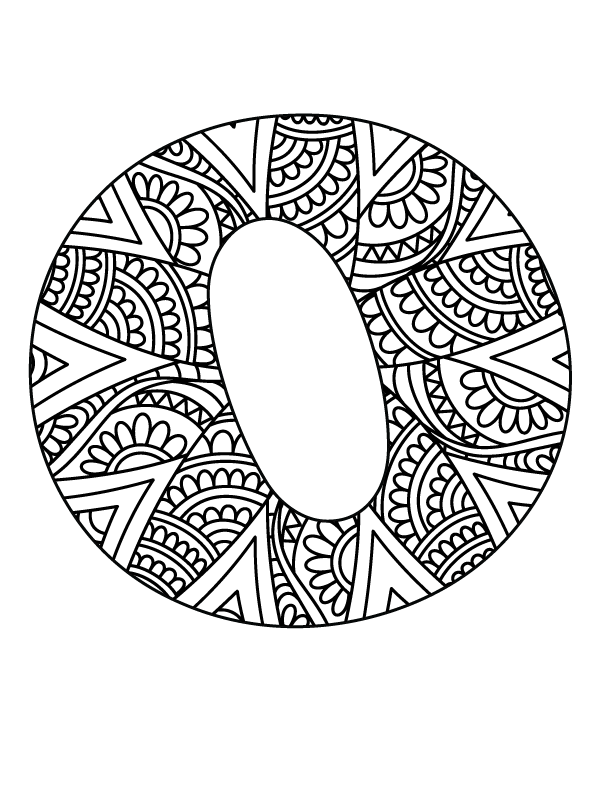 Letter O Mandala Alphabet