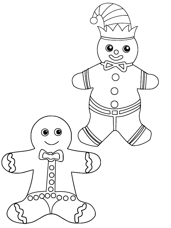 Line Art Gingerbread Man