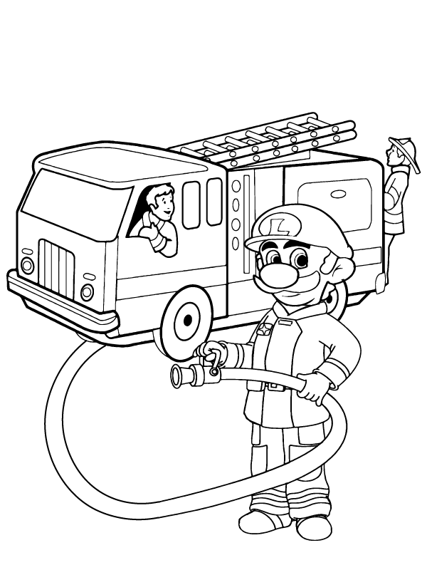 Luigi Coloring Sheet
