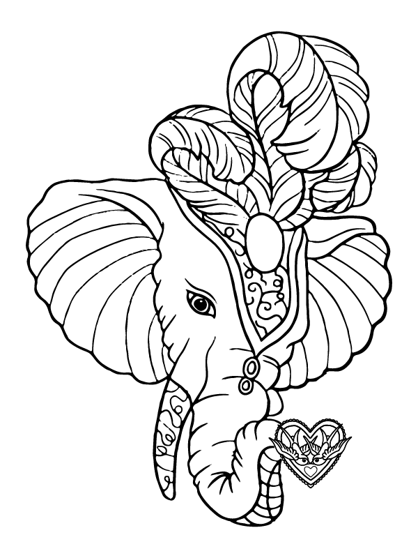 Majestic Boho Grace Elephant