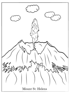 Mount St. Helens Coloring Page