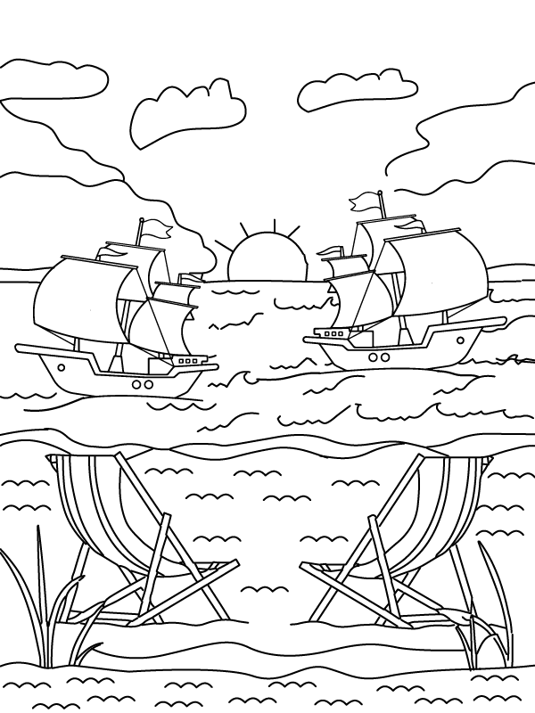 Natural scenery Coloring Page-16