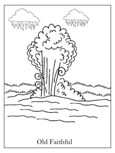 Old Faithful Coloring Page