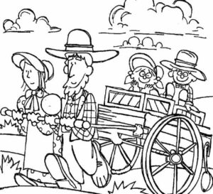 Pioneer Day Coloring Page