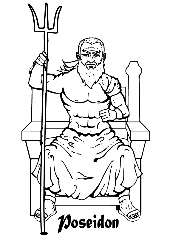 Poseidon Sitting on the Throne