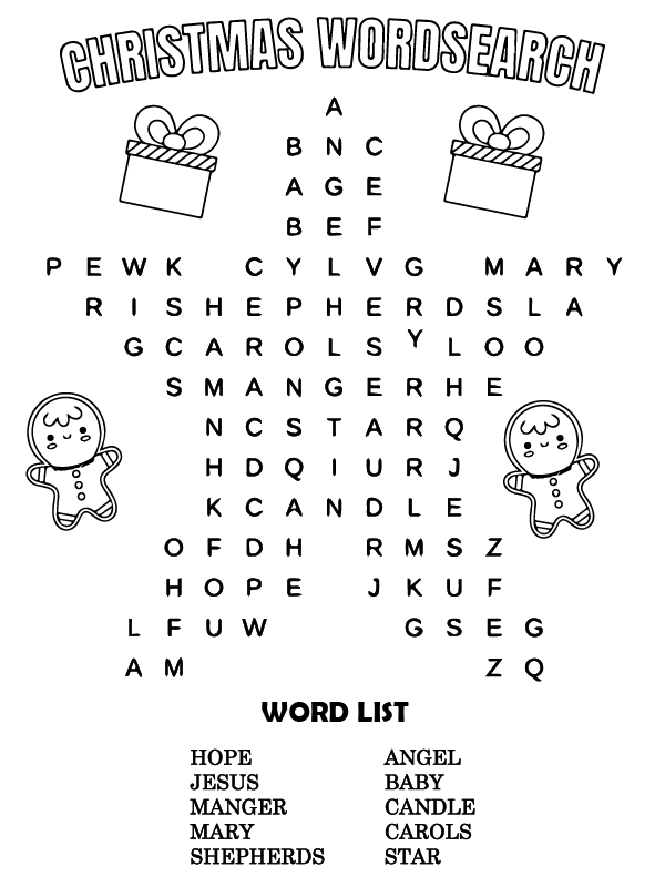 Printable Christmas Word Search