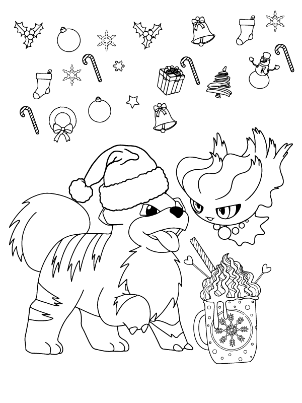 Printable of Pokemon Christmas