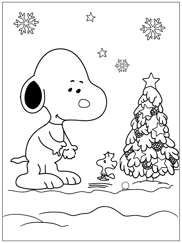 Snoopy and Christmas Tree