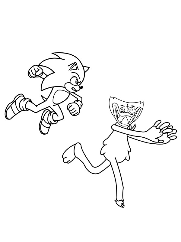 Sonic Chasing Huggy Wuggy