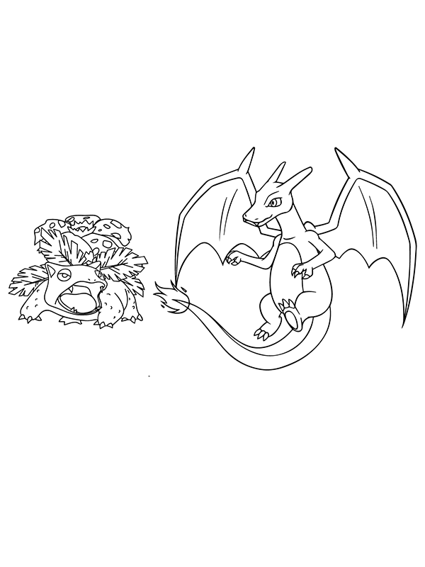 Venusaur and Charizard