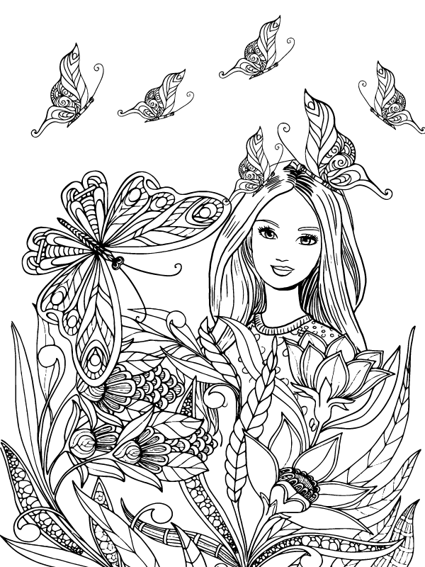 Mother nature coloring page-12