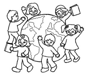 World Thinking Day Coloring Page