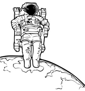 Astronaut im Raumanzug