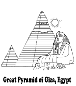 Ausmalbild Große Pyramide von Gizeh