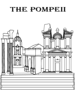 Die Ausmalvorlage Pompeji