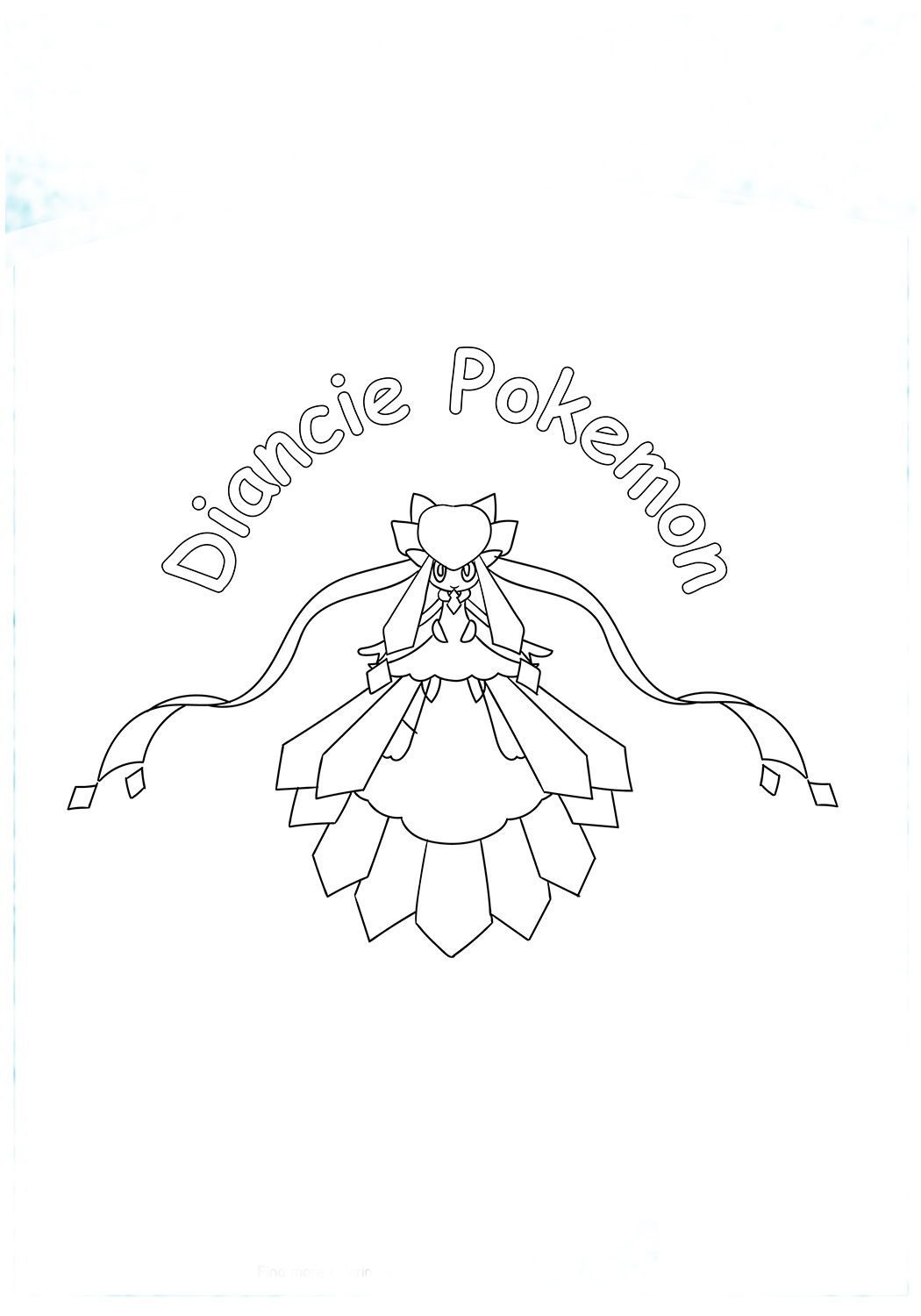 Diancie Pokemon - Coloring Pages