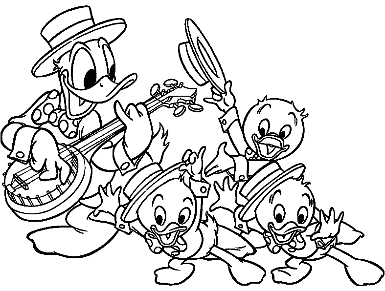 Donald Duck spielt Banjo