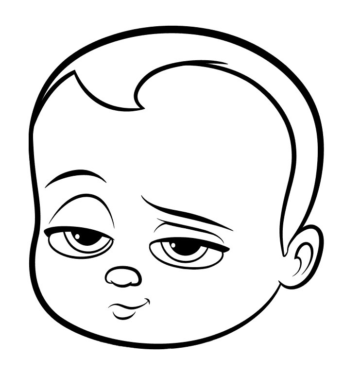 Boss Baby's Face Färbung Seite - Kostenlose druckbare Malvorlagen für ...