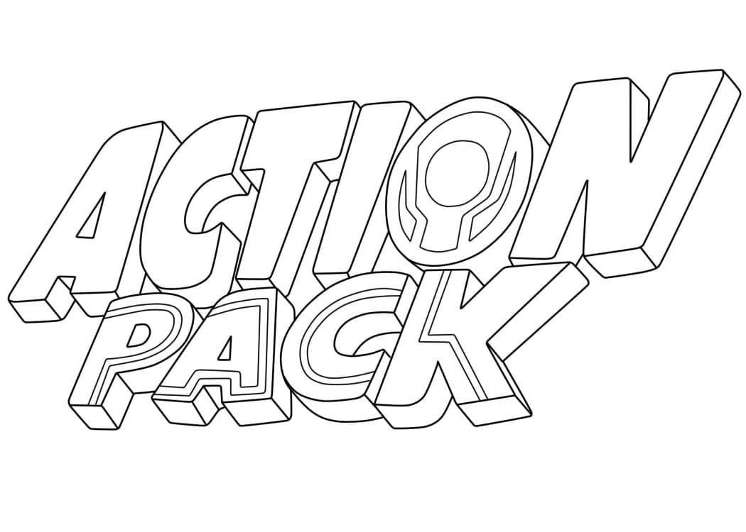 Action Pack Logo Färbung Seite - Kostenlose druckbare Malvorlagen für ...