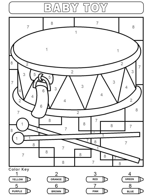 Baby Toy for Kindergarten Color by Number